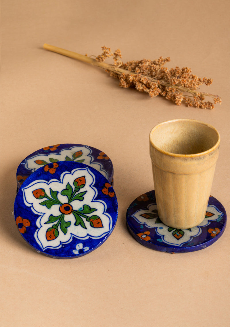 Motif Blue Pottery Coasters