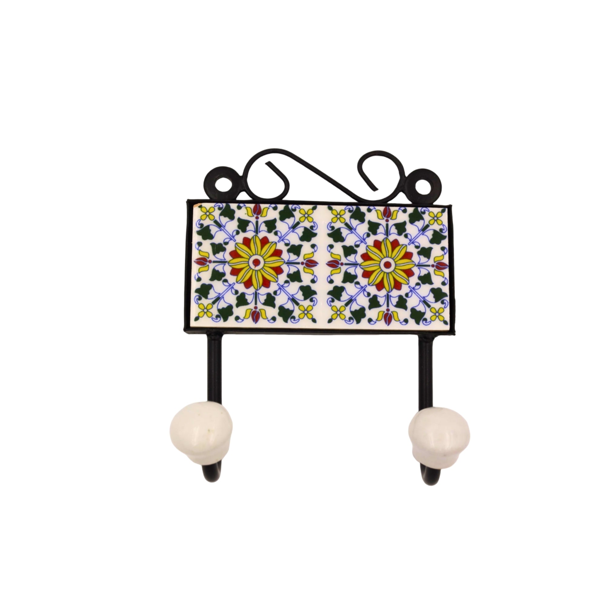 Blue Pottery Inspired Wall Hook Hanger