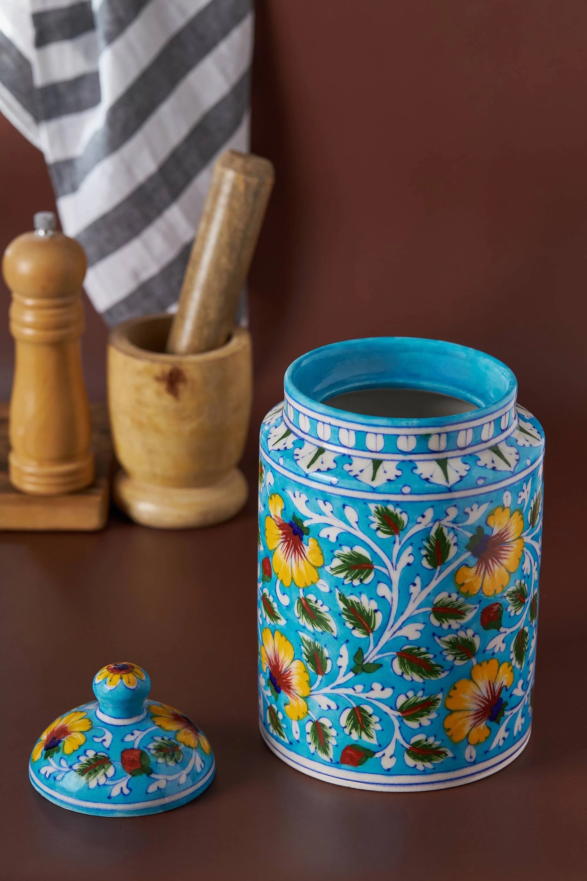 Dhanau Decorative Kitchen Canister - 9"H x 5" D