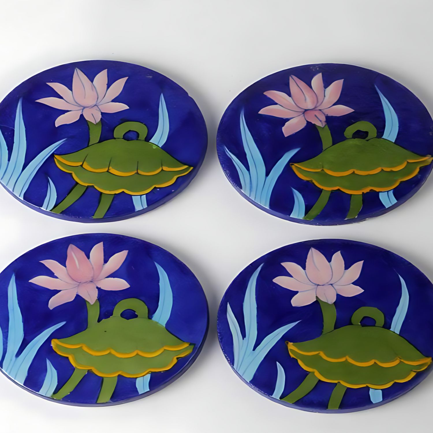 Lotus Design Coasters Set of 4 Pcs